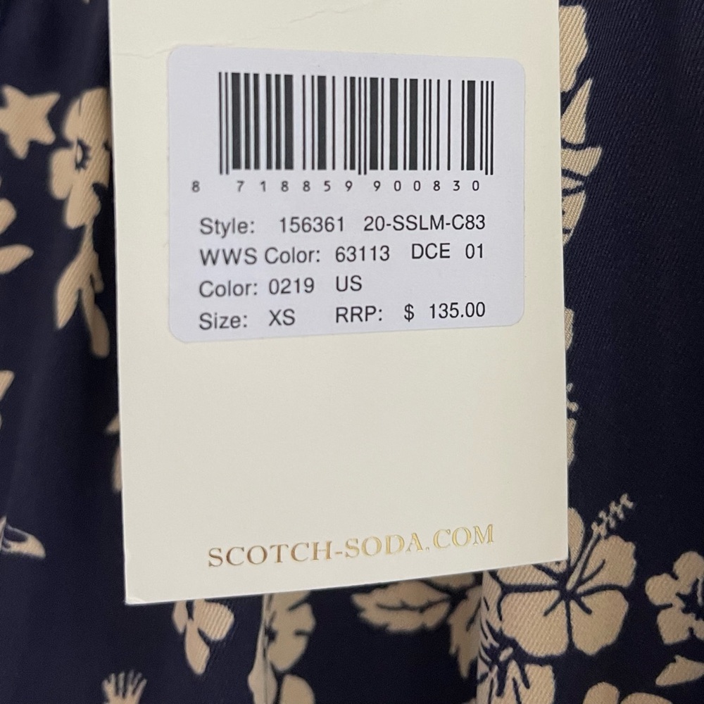 NWT SCOTCH & SODA Les Tropiques women’s Wide leg pants in XS - Picture 2 of 9